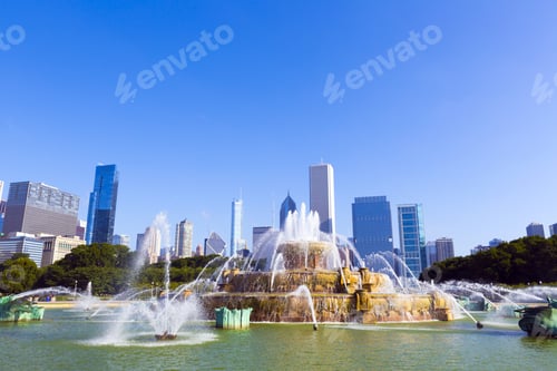Preview: Fountain In Chicago Downtown
