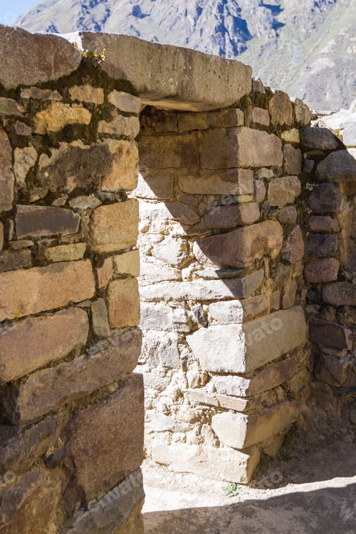 Preview: Rock Fortress Constructed In Inca Times In Ollantaytambo Peru