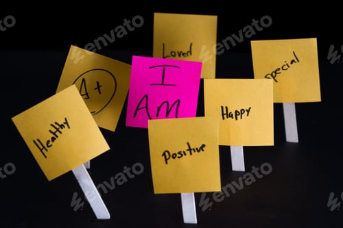 Preview: Empowering Self Help Message With The Words I Am In Focus And All Around It In And Out Of Focus