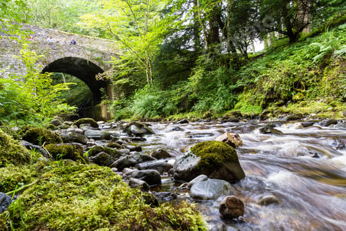 Preview: Pitlochry Scotland - September 10 2019: Bridge Across Banvie Burn In The Blair Castle Grounds, Uk