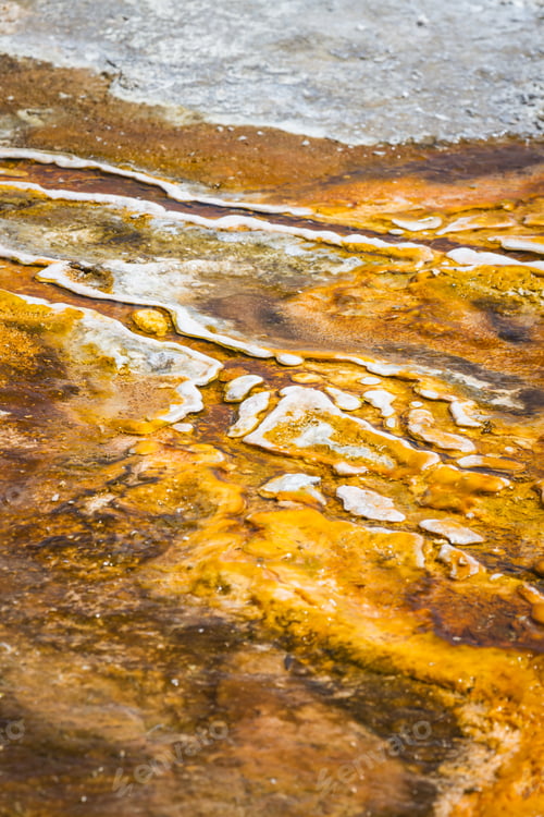 Preview: Closeup Of Mineral Rich Formations In The Thermal Active Waters Of Yellowstone National Park
