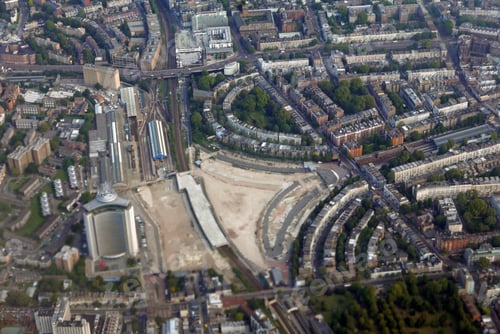 Preview: Aerial View Of The Kensington/Earls Court Area Of London, United Kingdom