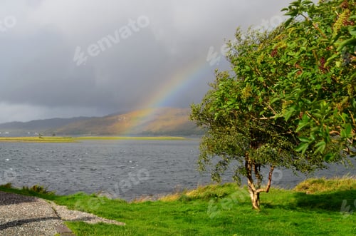 Preview: Breathtaking View Of The Kyle Of Lochalsh With A Stunning Rainbow