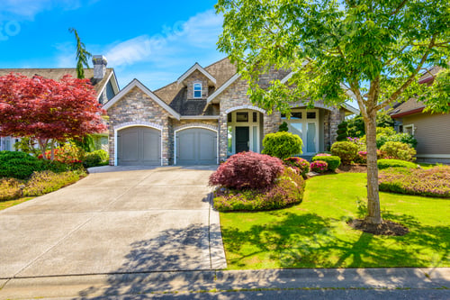 Preview: Luxury House In Vancouver, Canada Against Blue Sky
