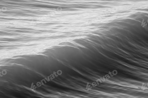 Preview: Ocean Surf In The Morning Sunshine In Black And White