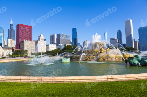 Preview: Fountain In Chicago Downtown
