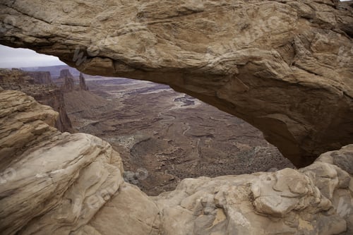 Preview: Landscape Of Rough, Rocky Mesa Arch From Canyonlands National Park In Southern Utah, For Background
