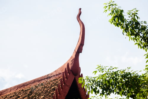Preview: Image Of Decoration Of Roof. Pagoda Architecture Detail. Asian Building.
