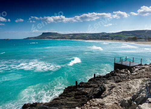 Preview: Seascape From Coastline Crete Greece Europe