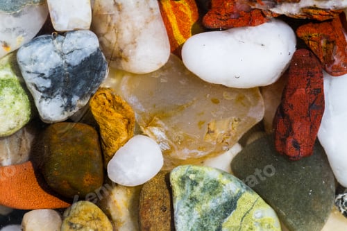 Preview: Close Up Of A Bunch Of Small Naturally Polished Stones Found In The Oregon Coast In A Variety Of