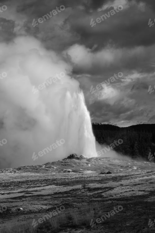 Preview: Geyser With Steam And Water