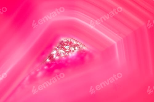 Preview: Macro Of A Beautiful Pink Stone Cut And Polished With An Interesting Pattern