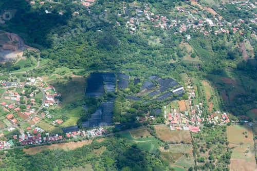 Preview: Alajuela, Costa Rica - May 24 : Aerial View Of A Small Town In The Province Of Alajuela, Costa
