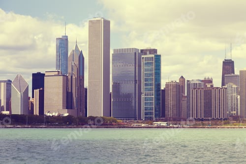 Preview: Chicago Skyline With Blue Clear Sky