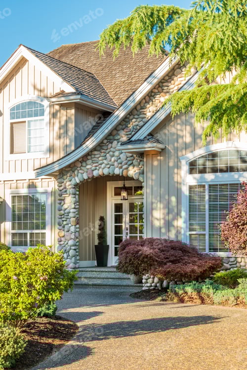 Preview: Fragment Of A Nice House With Outdoor Landscape.