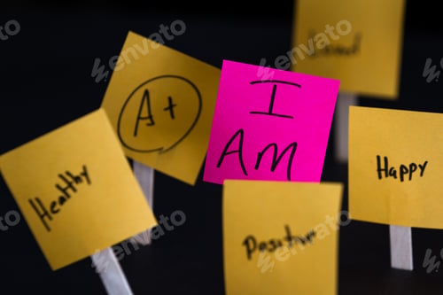 Preview: Empowering Self Help Message With The Words I Am In Focus And All Around It In And Out Of Focus