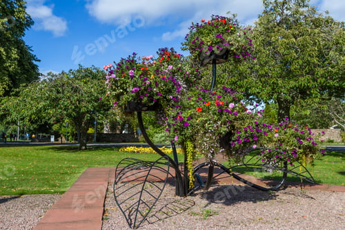 Preview: Artistic Design Of A Flower Holding Flowering Pots In Cavell Gardens, Inverness