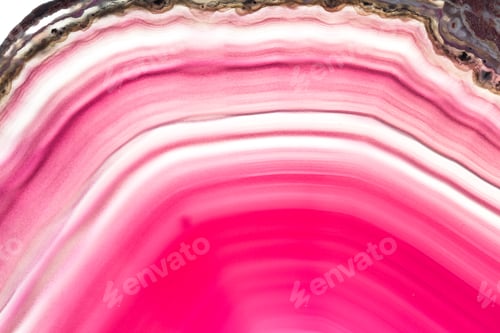 Preview: Macro Of A Beautiful Pink Stone Cut And Polished With An Interesting Pattern