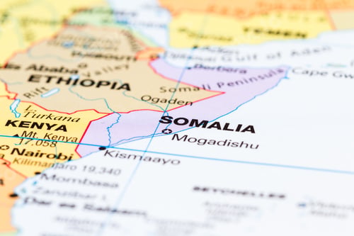 Preview: Close Up Of The Country Of Somalia On A World Map
