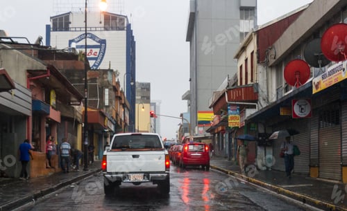 Preview: San Jose, Costa Rica - May 01 : Businesses And Buildings With People Downtown San Jose. May 01 2016