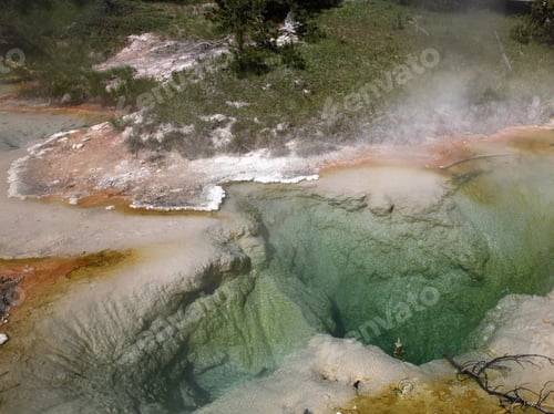 Preview: West Thumb Geyser Basin In Yellowstone National Park In The State Of Wyoming