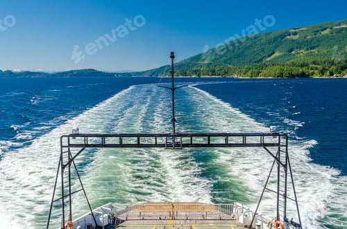Preview: Majestic Mountain Lake With Boat In Canada.