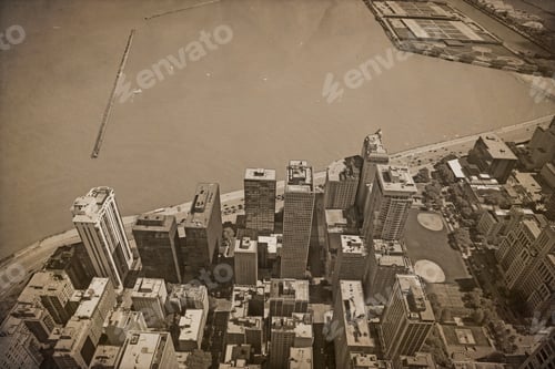 Preview: Vintage Chicago Design (With Dust And Scratches Texture Effect)