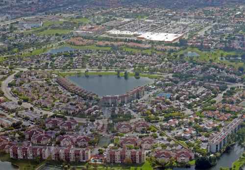 Preview: Aerial View Of Residential Area Of Miami