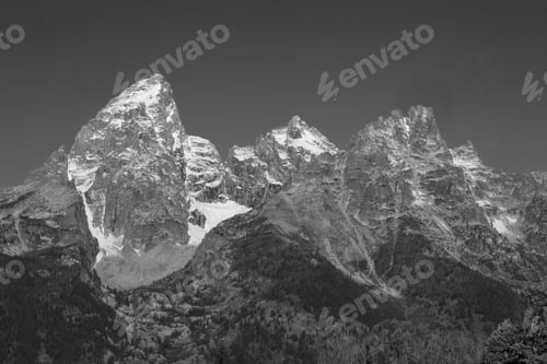 Preview: Teton Mountains In Black And White