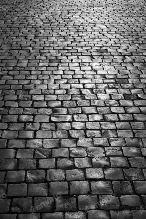 Preview: Texture Of Old Cobblestone. City Street.
