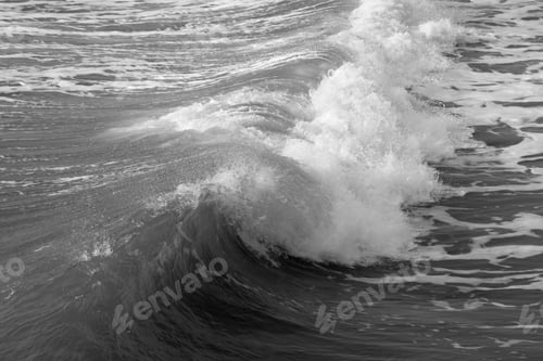 Preview: Ocean Surf In The Morning Light In Black And White
