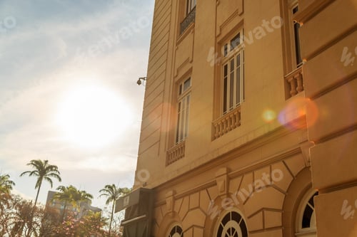 Preview: Historic Building And Blue Sky Seen From Below