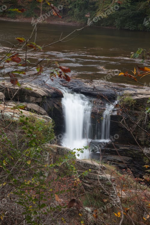 Preview: Refreshing Waterfall, From High Falls On Town Creek In Alabama, Southeastern Usa