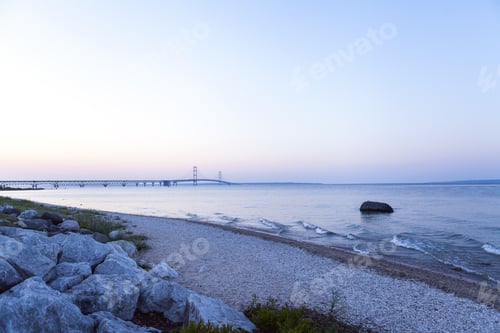 Preview: Long Bridge On Summer Sunset
