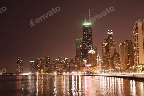 Preview: Chicago Skyline At Night
