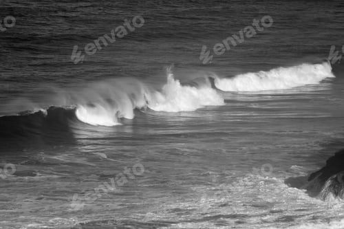 Preview: Ocean Waves In Black And White