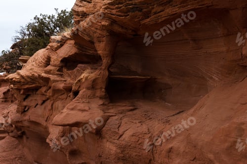 Preview: Close Up Of A Small Cavern Like Feature With Well Defined Layers On The Outside Walls Marking