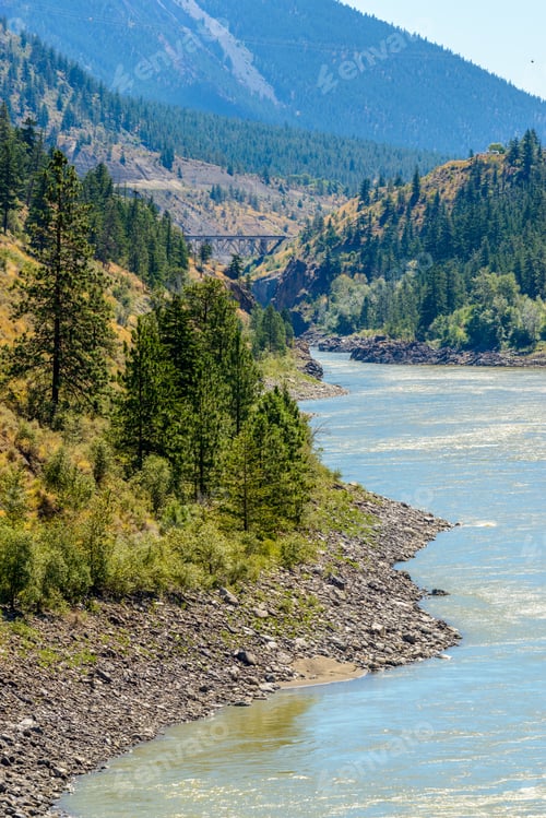 Preview: Majestic Mountain River In Summer In Vancouver, Canada.