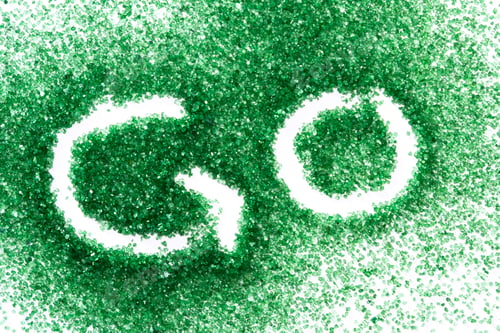 Vista previa: Background With Green Sugar And The Word Go For A Concept