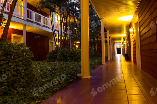 Preview: Tambor, Costa Rica - June 21: Barcelo Tambor Beach, Beautiful Resort At Twilight In Costa Rica
