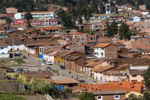 Preview: Chinchero Peru -May 18 : Lifestyle Photograph Of The Rustic Town On Chinchero. May 18 2016