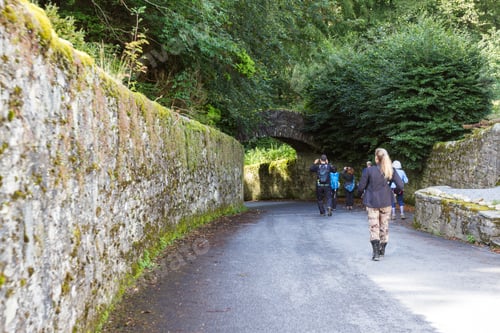 Preview: Blair Atholl Scotland - September 10 2019: People Walking Near The Arch Leading To Blair Castle