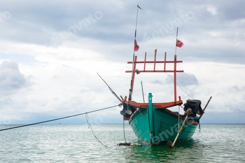 Preview: Image Of Traditional Fishing Boat In Cambodia.
