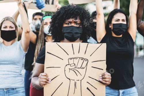 Preview: People From Different Culture And Races Protest On The Street For Equal Rights - Demonstrators