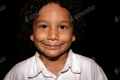 Preview: Portrait Of A Young Hispanic Kid With A Grin