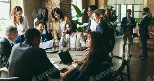 Preview: Multiracial Business People Working On Sustainable Innovation Project - Green Renewable Energy