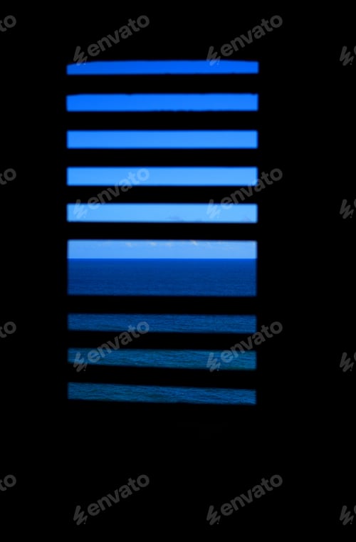 Preview: Graphic Window With Bars & Sea 2