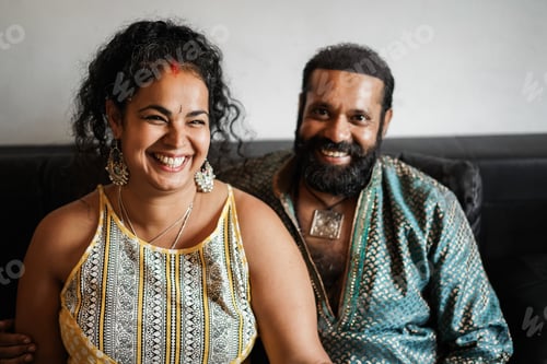 Preview: Indian Husband And Wife Having Tender Moments - Focus On Woman Face