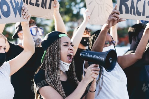 Preview: People From Different Ages And Races Protest On The Street For Equal Rights - Demonstrators Wearing