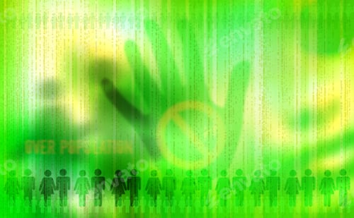Preview: Abstract People Collage Background Texture Design In Green